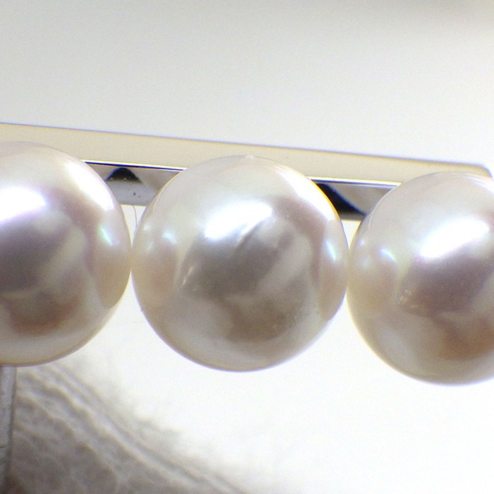 タサキ 田崎真珠 TASAKI ピアス バランス プラス E-4463-18KWG バー 5連 あこや真珠 5.5mm珠 K18WG 【箱・保付き】 【中古】