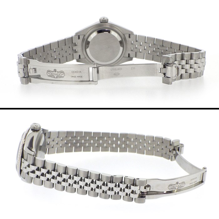 ロレックス Rolex 腕時計 レディ デイトジャスト28 279174 ランダムシリアル ルーレット刻印 サンレイ ダークグレー文字盤 フルーテッドべゼル 夜光インデックス デイト K18WG SS 自動巻き 【中古】