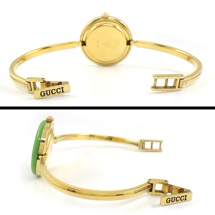 グッチ GUCCI 腕時計 チェンジベゼル 11/12 マルチカラーベゼル 全12色 ホワイト文字盤 GP クオーツアナログ 【中古】