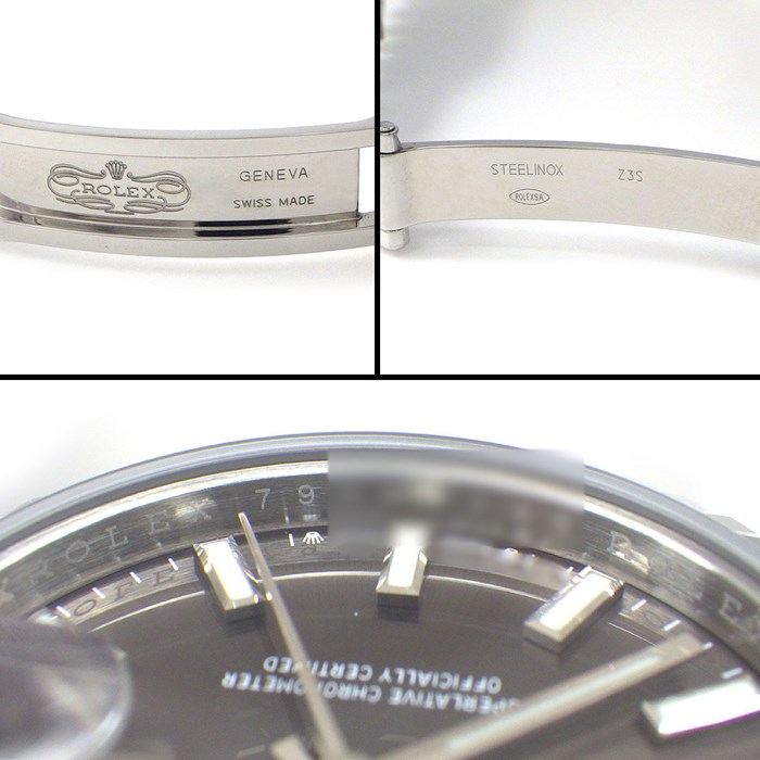ロレックス Rolex 腕時計 レディ デイトジャスト28 279174 ランダムシリアル ルーレット刻印 サンレイ ダークグレー文字盤 フルーテッドべゼル 夜光インデックス デイト K18WG SS 自動巻き 【中古】
