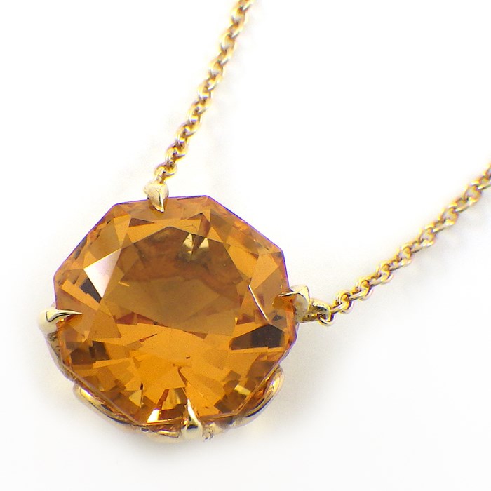 ティファニー Tiffany & Co. ネックレス スパークラー 1ポイント シトリン K18YG 【中古】
