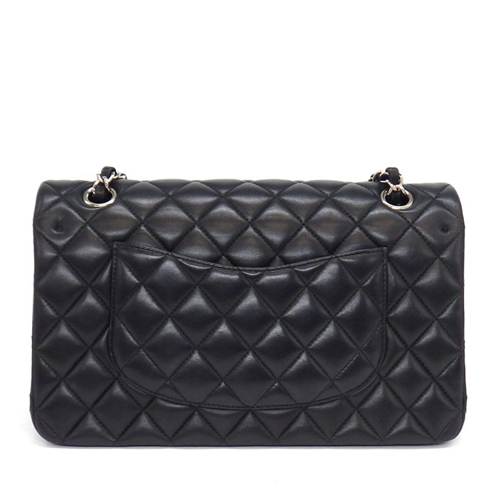 シャネル CHANEL ショルダーバッグ マトラッセ25 11.12 クラシック ハンドバッグ A01112 2018年 ブラック ボルドー ラムスキン 【中古】