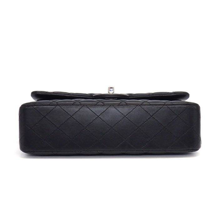 シャネル CHANEL ショルダーバッグ マトラッセ25 11.12 クラシック ハンドバッグ A01112 2018年 ブラック ボルドー ラムスキン 【中古】