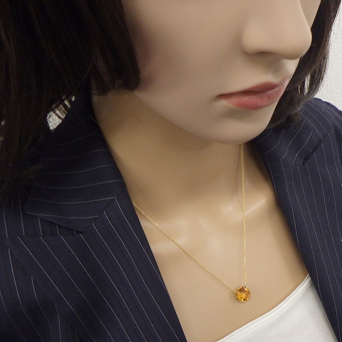 ティファニー Tiffany & Co. ネックレス スパークラー 1ポイント シトリン K18YG 【中古】