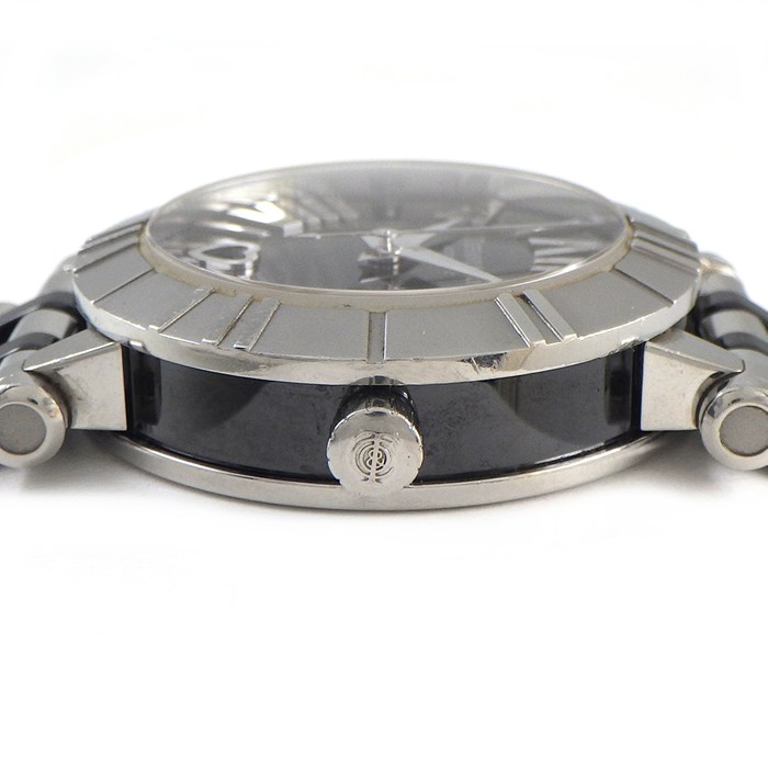 ティファニー Tiffany & Co. 腕時計 アトラス Z1300.11.11A10A00A デイト 裏スケ ブラック文字盤 ローマンインデックス SS セラミック 自動巻き 【中古】