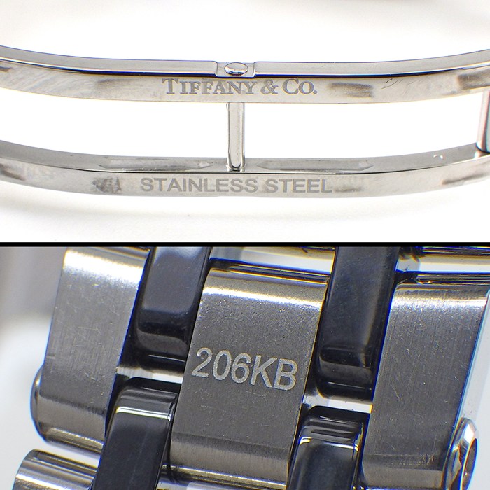 ティファニー Tiffany & Co. 腕時計 アトラス Z1300.11.11A10A00A デイト 裏スケ ブラック文字盤 ローマンインデックス SS セラミック 自動巻き 【中古】
