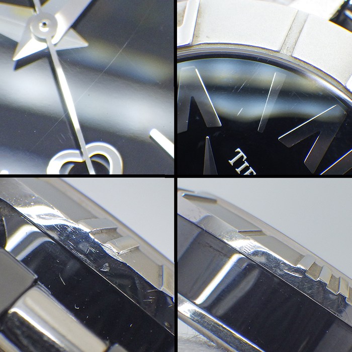ティファニー Tiffany & Co. 腕時計 アトラス Z1300.11.11A10A00A デイト 裏スケ ブラック文字盤 ローマンインデックス SS セラミック 自動巻き 【中古】