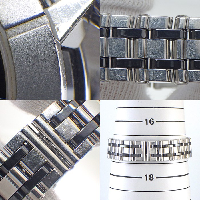 ティファニー Tiffany & Co. 腕時計 アトラス Z1300.11.11A10A00A デイト 裏スケ ブラック文字盤 ローマンインデックス SS セラミック 自動巻き 【中古】