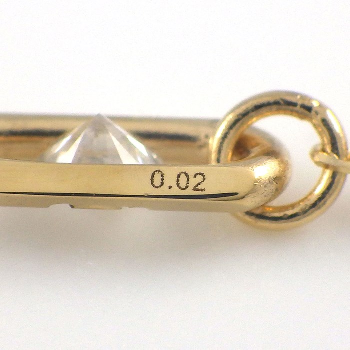 【ダイヤモンド】 ブレスレット リンク モチーフ ダイヤモンド 0.02ct K18YG