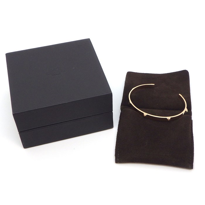 エルメス HERMES バングル ミニクルー スタッズ K18PG / #SH 【中古