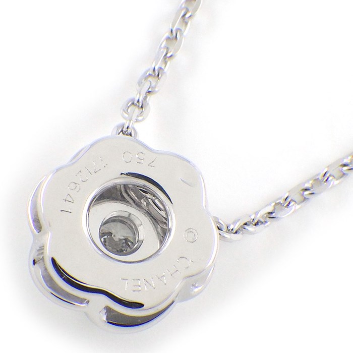 シャネル CHANEL ネックレス カメリア 1ポイント ダイヤモンド K18WG 【中古】