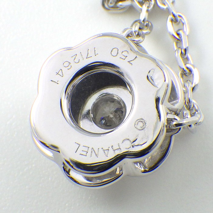 シャネル CHANEL ネックレス カメリア 1ポイント ダイヤモンド K18WG 【中古】