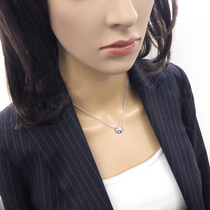 シャネル CHANEL ネックレス カメリア 1ポイント ダイヤモンド K18WG 【中古】
