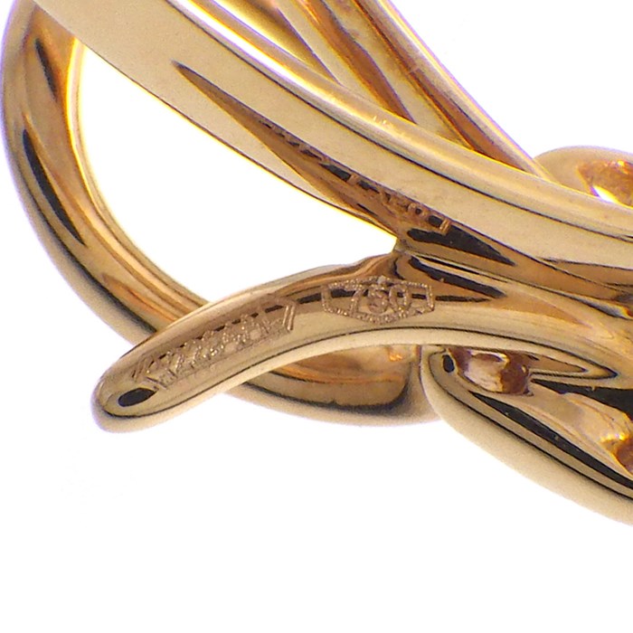 サルヴァトーレ・フェラガモ Salvatore Ferragamo リング リボン K18PG 17.5号 / #58 【中古】