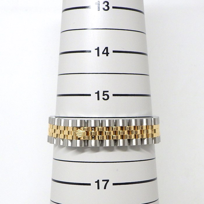 ロレックス Rolex 腕時計 デイトジャスト 26 179173G Z番 2006年製 ルーレット刻印 10ポイント ダイヤインデックス ブラック コンピューター文字盤 彫コン フルーテッドベゼル ジュビリーブレス K18YG SS 自動巻き 【中古】