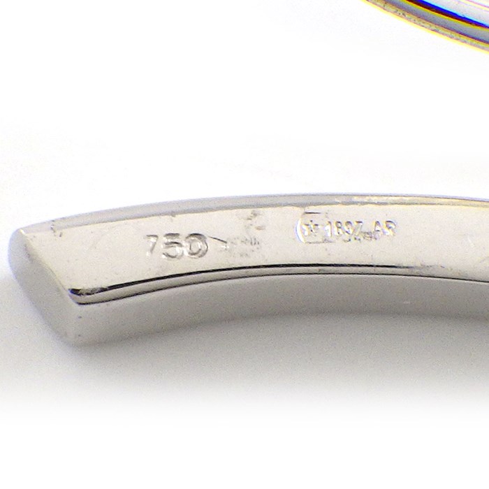 グッチ GUCCI フックピアス バー K18WG 【中古】