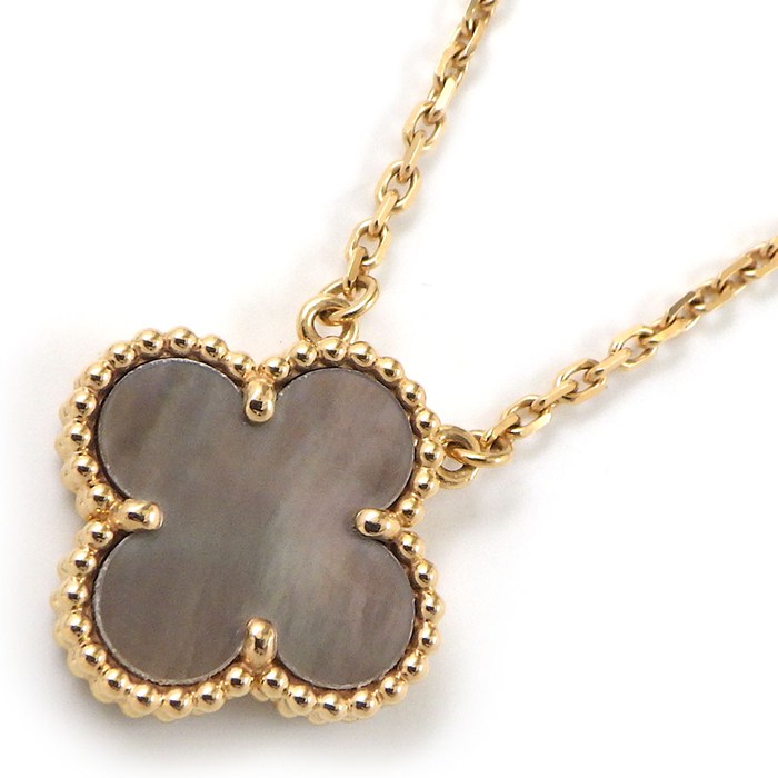 ヴァンクリーフ＆アーペル Van Cleef & Arpels ネックレス ヴィンテージアルハンブラ VCARP4KK00 グレー シェル K18PG 【中古】