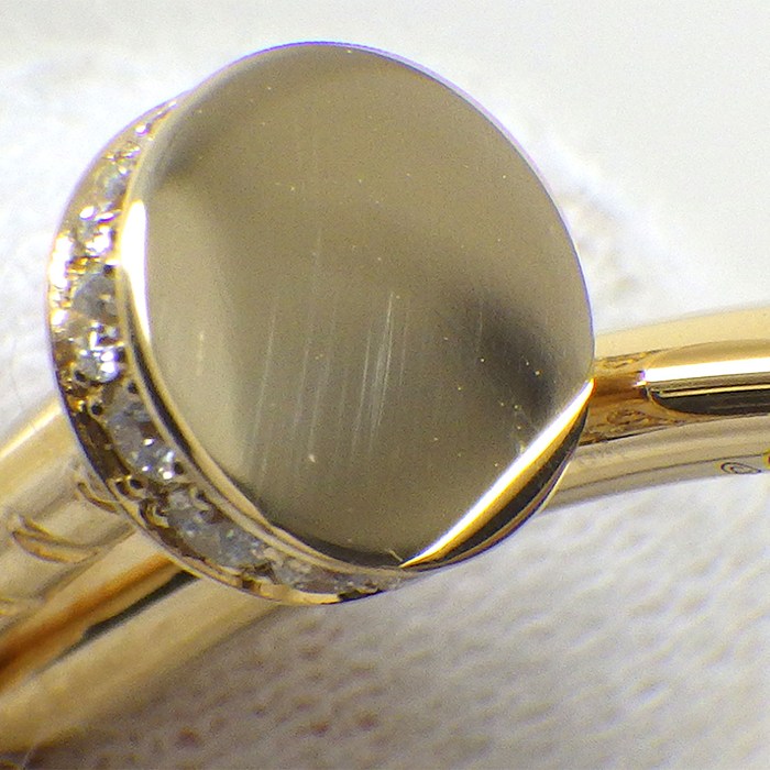カルティエ Cartier バングル ジュストアンクル スモールモデル SM B6066117 釘モチーフ 20ポイント ダイヤモンド 0.18ct K18YG / #17 【箱・保付き】 【中古】