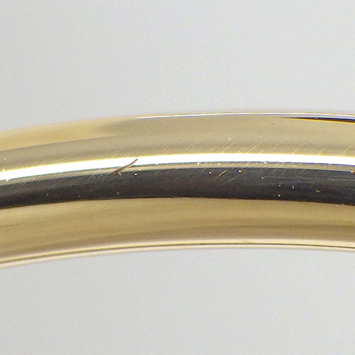 カルティエ Cartier バングル ジュストアンクル スモールモデル SM B6066117 釘モチーフ 20ポイント ダイヤモンド 0.18ct K18YG / #17 【箱・保付き】 【中古】