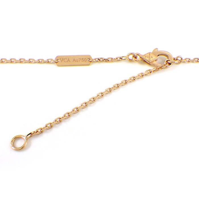 ヴァンクリーフ＆アーペル Van Cleef & Arpels ネックレス ヴィンテージアルハンブラ VCARPM0P00 2025年ホリデー限定 1ポイント ダイヤモンド ピンク シェル K18PG 【箱・保付き】