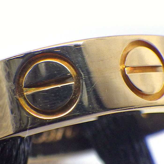 カルティエ Cartier ブレスレット ラブブレス 1ポイント ダイヤモンド K18YG ブラック コットンコード 【中古】