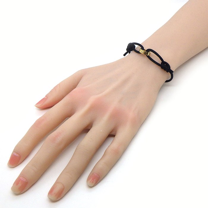 カルティエ Cartier ブレスレット ラブブレス 1ポイント ダイヤモンド K18YG ブラック コットンコード 【中古】
