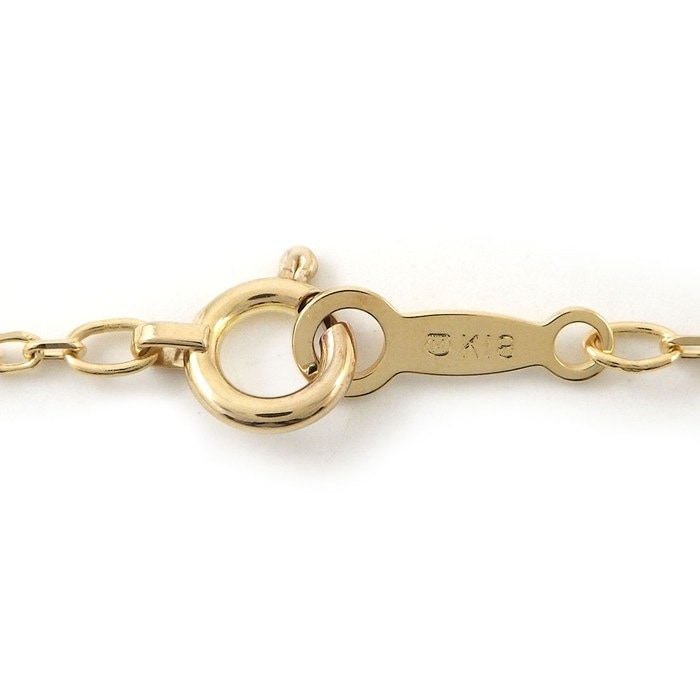 ミキモト MIKIMOTO ネックレス ツイスト パール 3.5/5.0mm珠 K18YG 【中古】