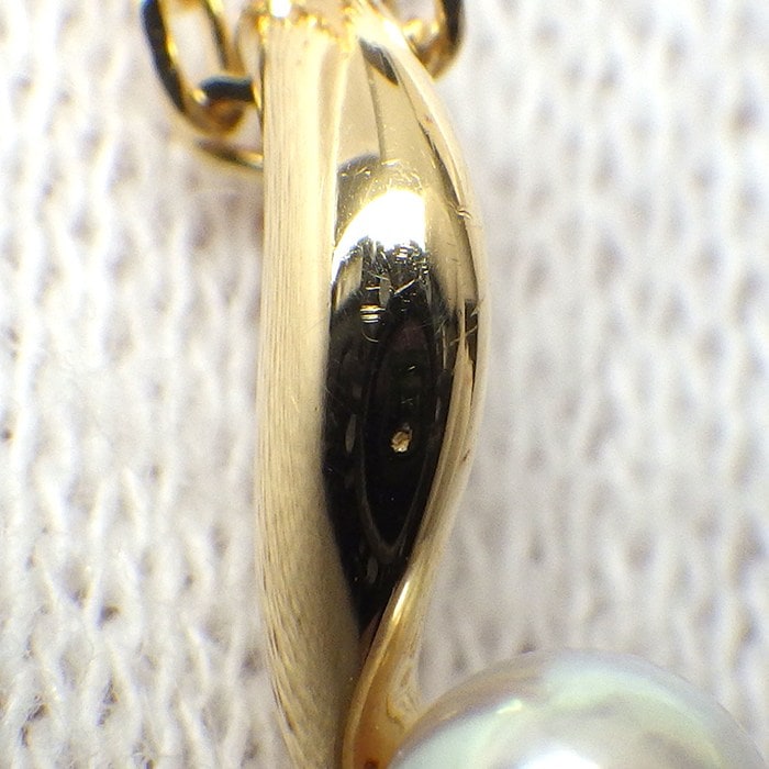 ミキモト MIKIMOTO ネックレス ツイスト パール 3.5/5.0mm珠 K18YG 【中古】