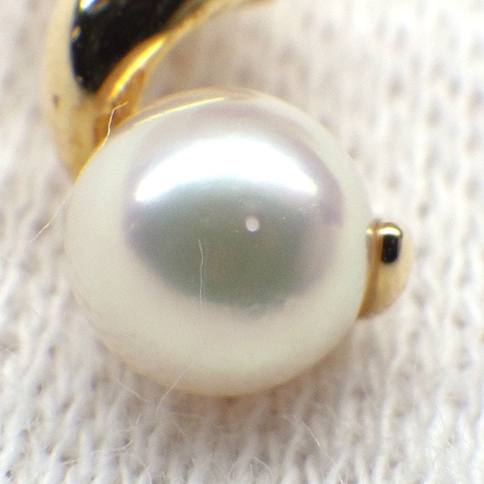 ミキモト MIKIMOTO ネックレス ツイスト パール 3.5/5.0mm珠 K18YG 【中古】