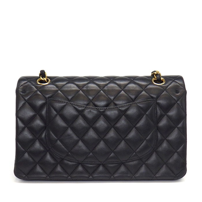 シャネル CHANEL ショルダーバッグ マトラッセ25 11.12 クラシック ハンドバッグ A01112 2014年 ブラック ボルドー ラムスキン 【中古】