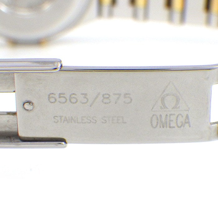 オメガ OMEGA 腕時計 コンステレーション マイチョイス ミニ 1365.71.00 ダイヤベゼル ホワイト マザーオブパール文字盤 K18YG SS クオーツアナログ 【中古】