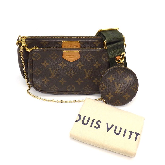 ルイ・ヴィトン LOUIS VUITTON ショルダーバッグ ミュルティポシェットアクセソワール M44813 カーキ モノグラム レザー 【中古】