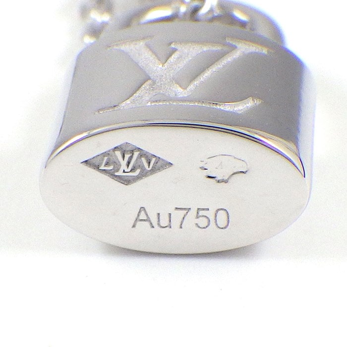 ルイ・ヴィトン LOUIS VUITTON ネックレス パンダンティフ ロックイット キー 鍵 錠 LV モノグラム ロゴ K18WG 【中古】