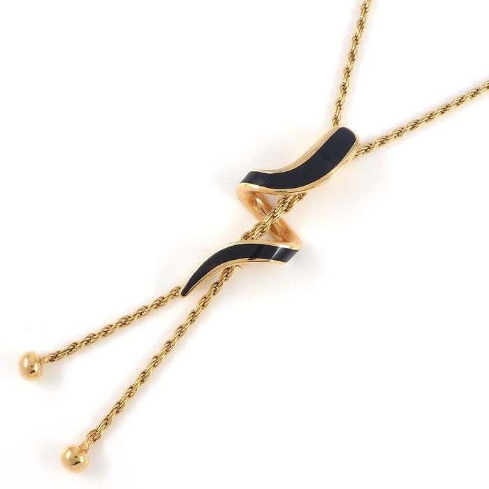 ダミアーニ DAMIANI ネックレス エデン 20073054 蛇 スネーク 2ポイント ダイヤモンド K18PG ブラック セラミック 黒 【中古】