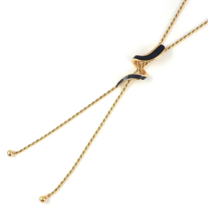 ダミアーニ DAMIANI ネックレス エデン 20073054 蛇 スネーク 2ポイント ダイヤモンド K18PG ブラック セラミック 黒 【中古】