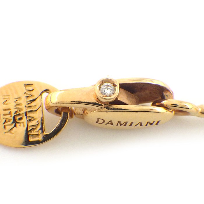 ダミアーニ DAMIANI ネックレス エデン 20073054 蛇 スネーク 2ポイント ダイヤモンド K18PG ブラック セラミック 黒 【中古】