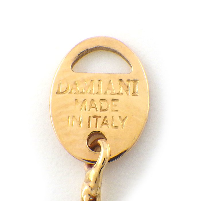 ダミアーニ DAMIANI ネックレス エデン 20073054 蛇 スネーク 2ポイント ダイヤモンド K18PG ブラック セラミック 黒 【中古】