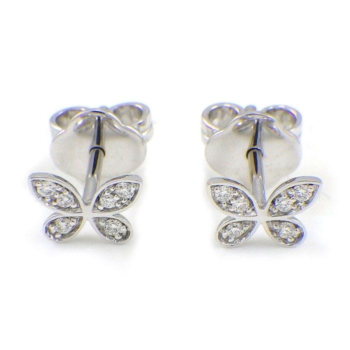 グラフ Graff GRAFF ピアス パヴェ バタフライ プティ スモール RGE1563 ダイヤモンド 計0.08ct K18WG 【箱・保付き】 【中古】