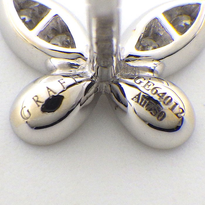 グラフ Graff GRAFF ピアス パヴェ バタフライ プティ スモール RGE1563 ダイヤモンド 計0.08ct K18WG 【箱・保付き】 【中古】