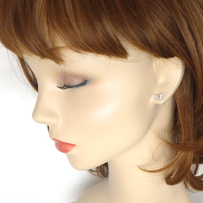 グラフ Graff GRAFF ピアス パヴェ バタフライ プティ スモール RGE1563 ダイヤモンド 計0.08ct K18WG 【箱・保付き】 【中古】