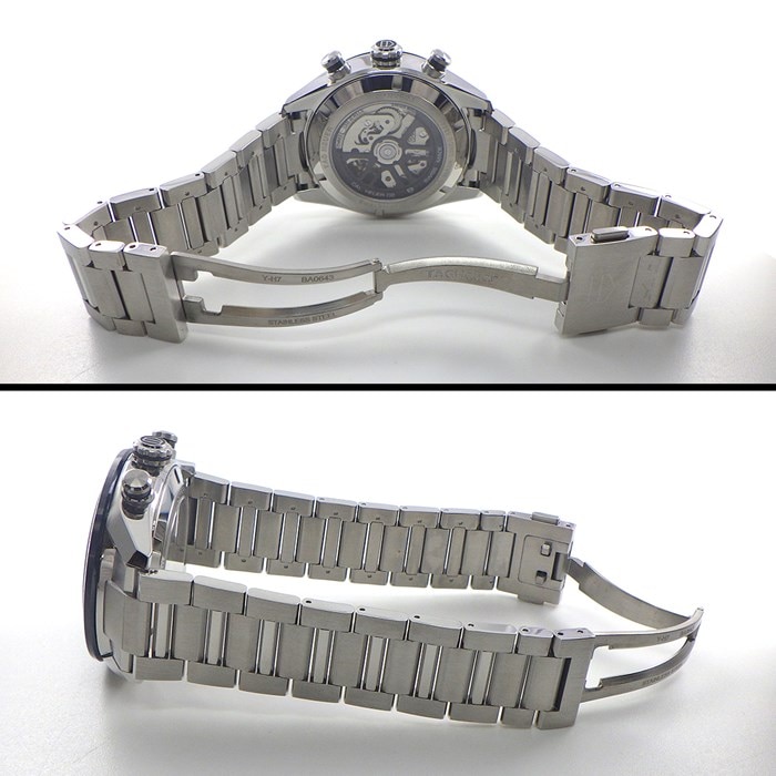 タグ・ホイヤー TAG Heuer 腕時計 カレラ クロノグラフ CBN2A1A.BA0643 デイト タキメーター スモールセコンド 裏スケ サンレイ ブルー文字盤 SS 自動巻き 【箱・保付き】 【中古】
