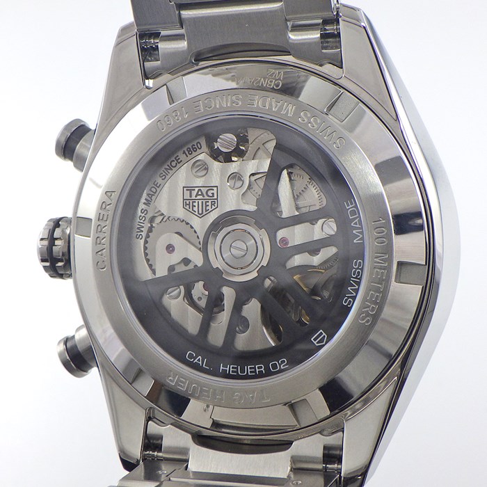 タグ・ホイヤー TAG Heuer 腕時計 カレラ クロノグラフ CBN2A1A.BA0643 デイト タキメーター スモールセコンド 裏スケ サンレイ ブルー文字盤 SS 自動巻き 【箱・保付き】 【中古】