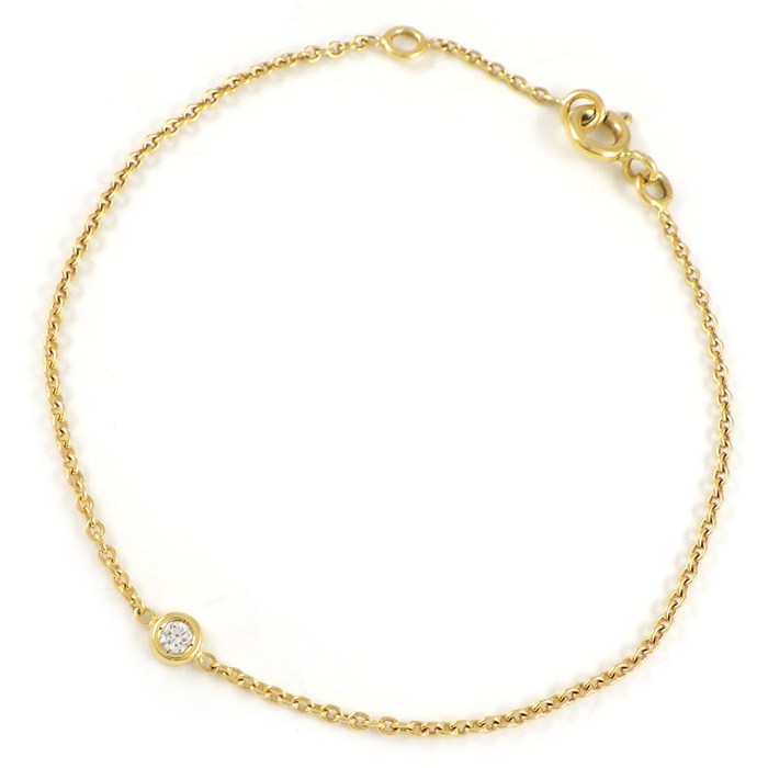 クリスチャンディオール Christian Dior ブレスレット ミミウィ MIM95003 1ポイント ダイヤモンド K18YG 【中古】