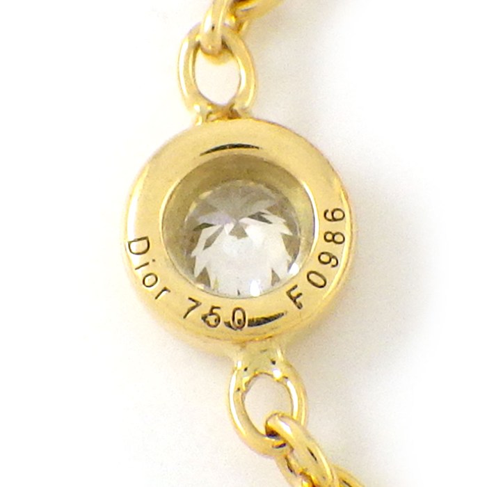 クリスチャンディオール Christian Dior ブレスレット ミミウィ MIM95003 1ポイント ダイヤモンド K18YG 【中古】