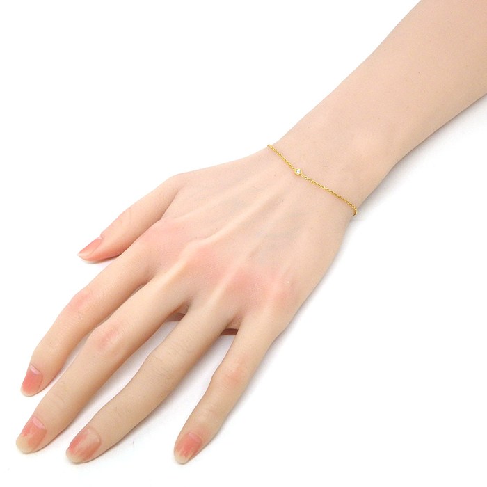 クリスチャンディオール Christian Dior ブレスレット ミミウィ MIM95003 1ポイント ダイヤモンド K18YG 【中古】