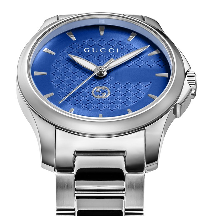 【新品・2年保証】グッチ GUCCI 腕時計 Gタイムレス YA1265050 ブライトブルー文字盤 SS クオーツアナログ 【箱・保付き】