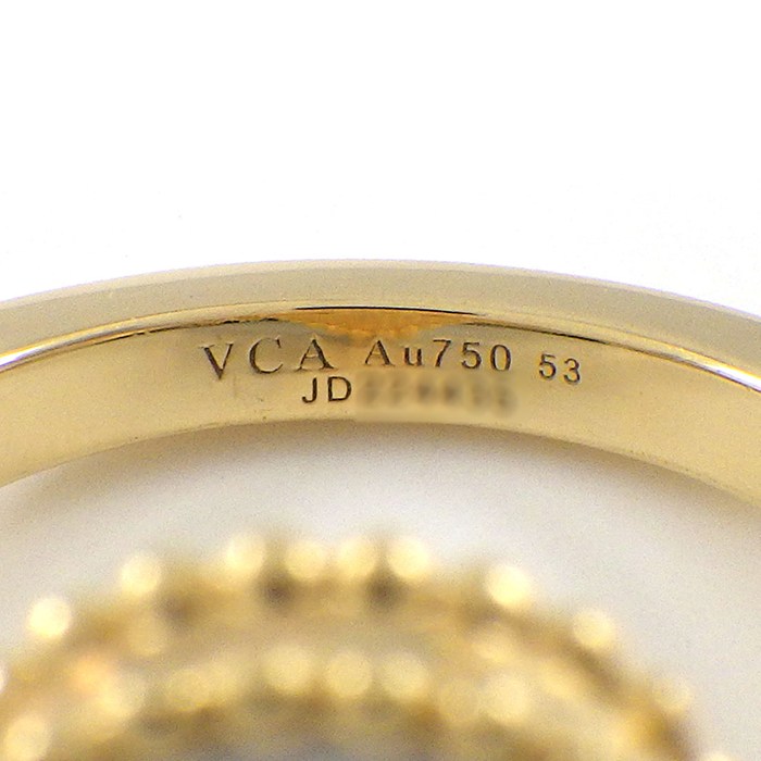 ヴァンクリーフ＆アーペル Van Cleef & Arpels リング マジックアルハンブラ VCARF78953 ホワイト シェル K18YG 13号 / #53 【中古】