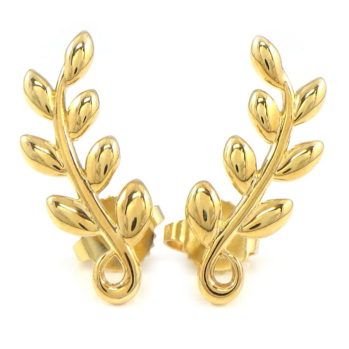 ティファニー Tiffany & Co. ピアス オリーブリーフ クライマー 60702543 K18YG 【中古】