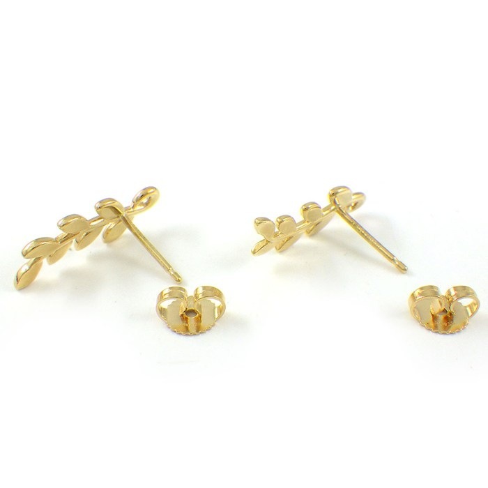ティファニー Tiffany & Co. ピアス オリーブリーフ クライマー 60702543 K18YG 【中古】
