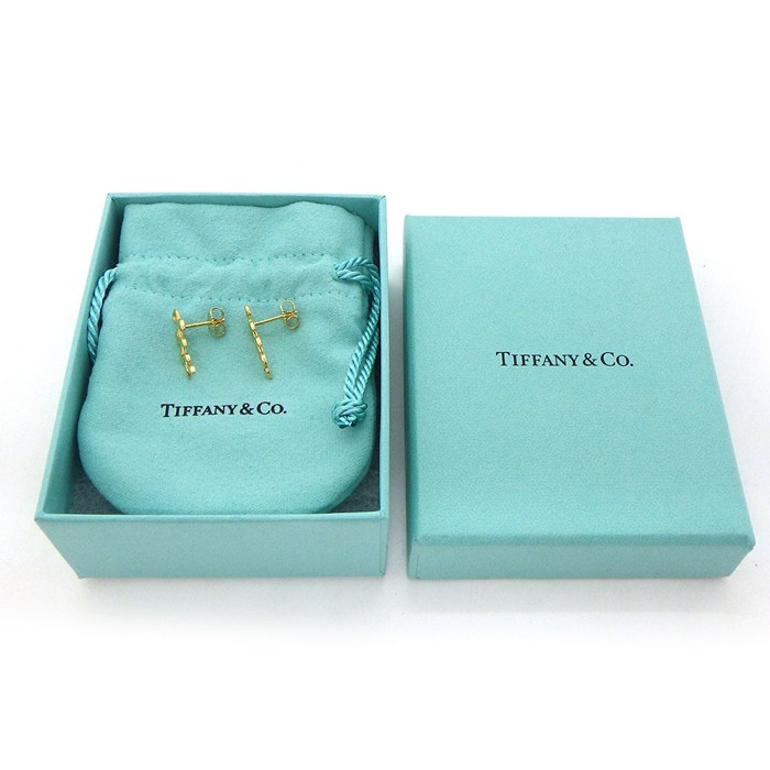 ティファニー Tiffany & Co. ピアス オリーブリーフ クライマー 60702543 K18YG 【中古】